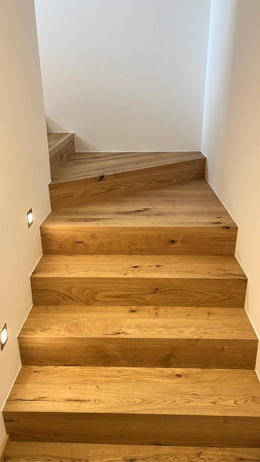 Eichenholz Treppe Nahaufnahme